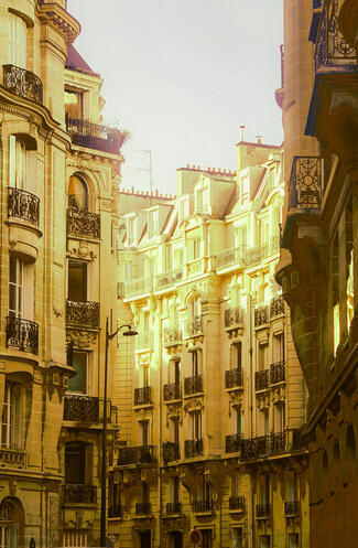 Façade d'immeubles parisiens